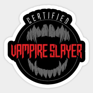 Vampire Slayer Metal Shirt Sticker